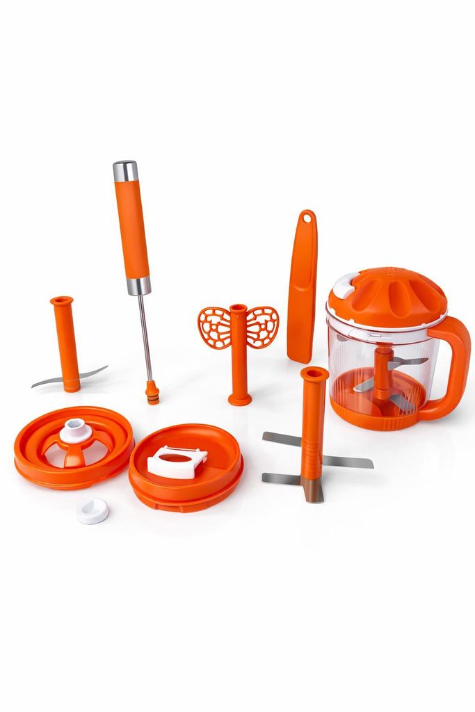 Genius Twist N Joy Multizerkleinerer – Manuelle Küchenmaschine zum Zerkleinern, Mixen & Quirlen ohne Strom, Mixer Zerkleinerer Set