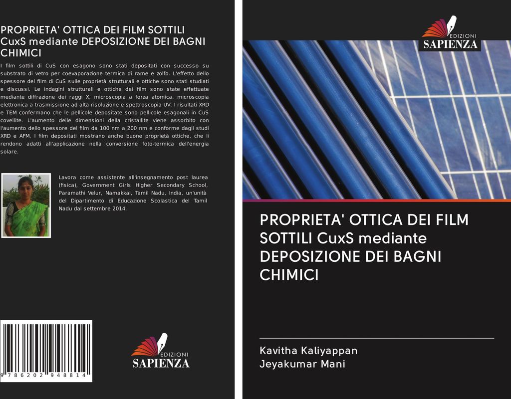 PROPRIETA' OTTICA DEI FILM SOTTILI CuxS mediante DEPOSIZIONE DEI BAGNI CHIMICI