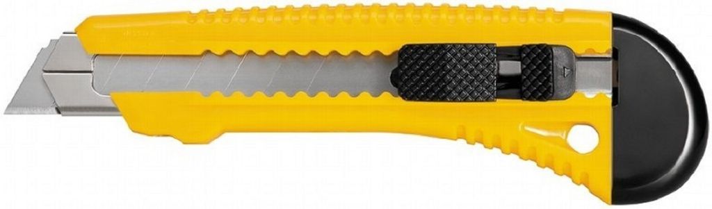 Wentronic Mehrzweckmesser, Gelb - mit 18 mm Abbrechklingen, 155 mm x 30 mm