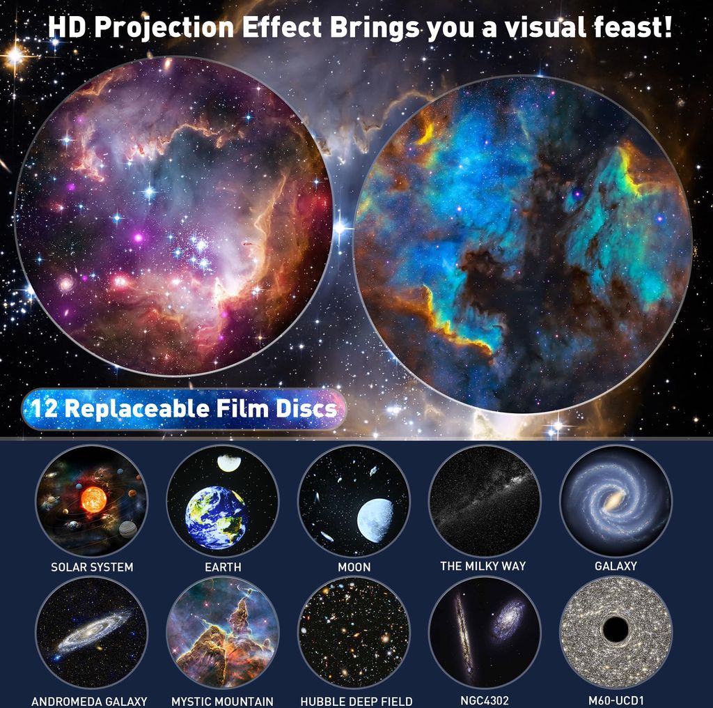 Hvězdná obloha projektor planetárium noční světlo s 12 Obrázek produktu 2