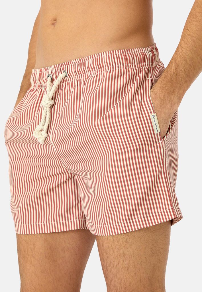 Gassa d'Amante Badeshorts Tropea mit verstellbarem Dehnbund und Kordelzug Rot M