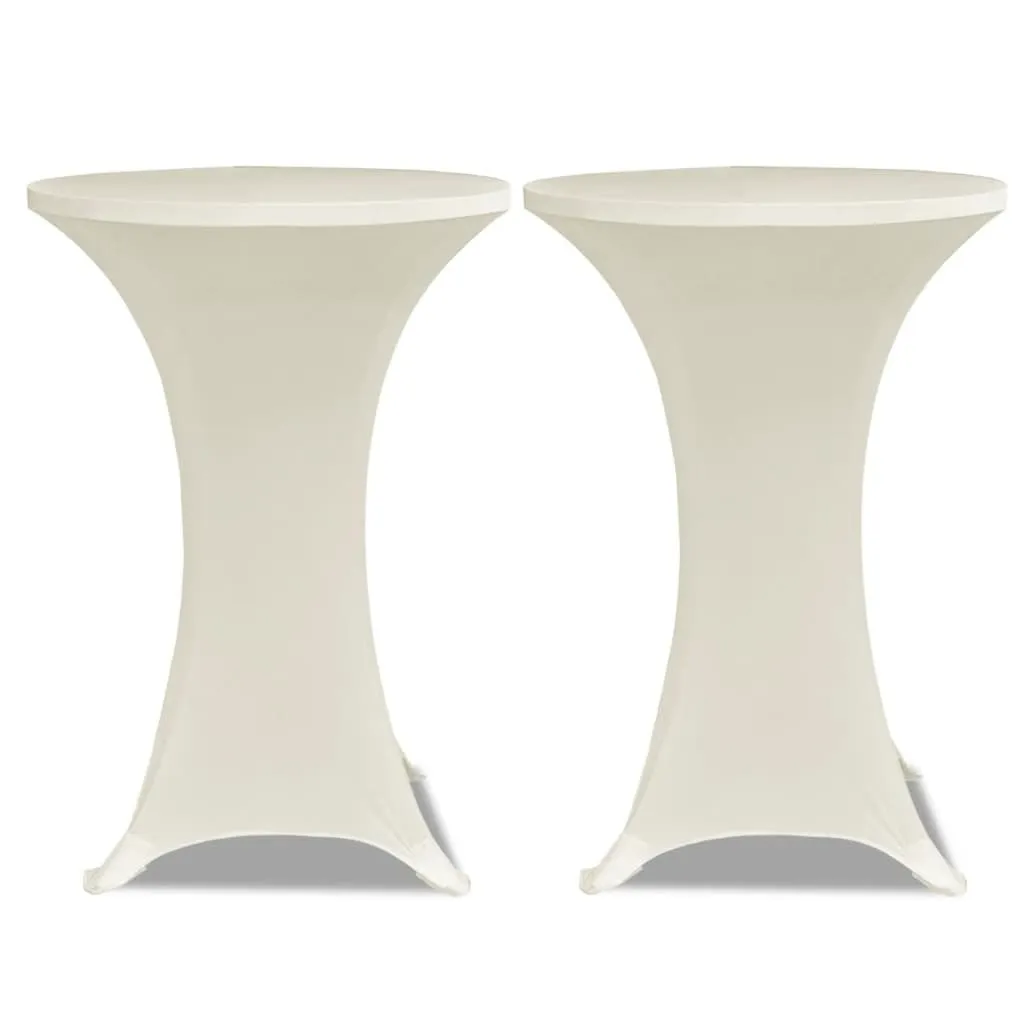 Offerta 2 Copritavolo da Bar Ø60 cm - Resistenti e Lavabili Crema
