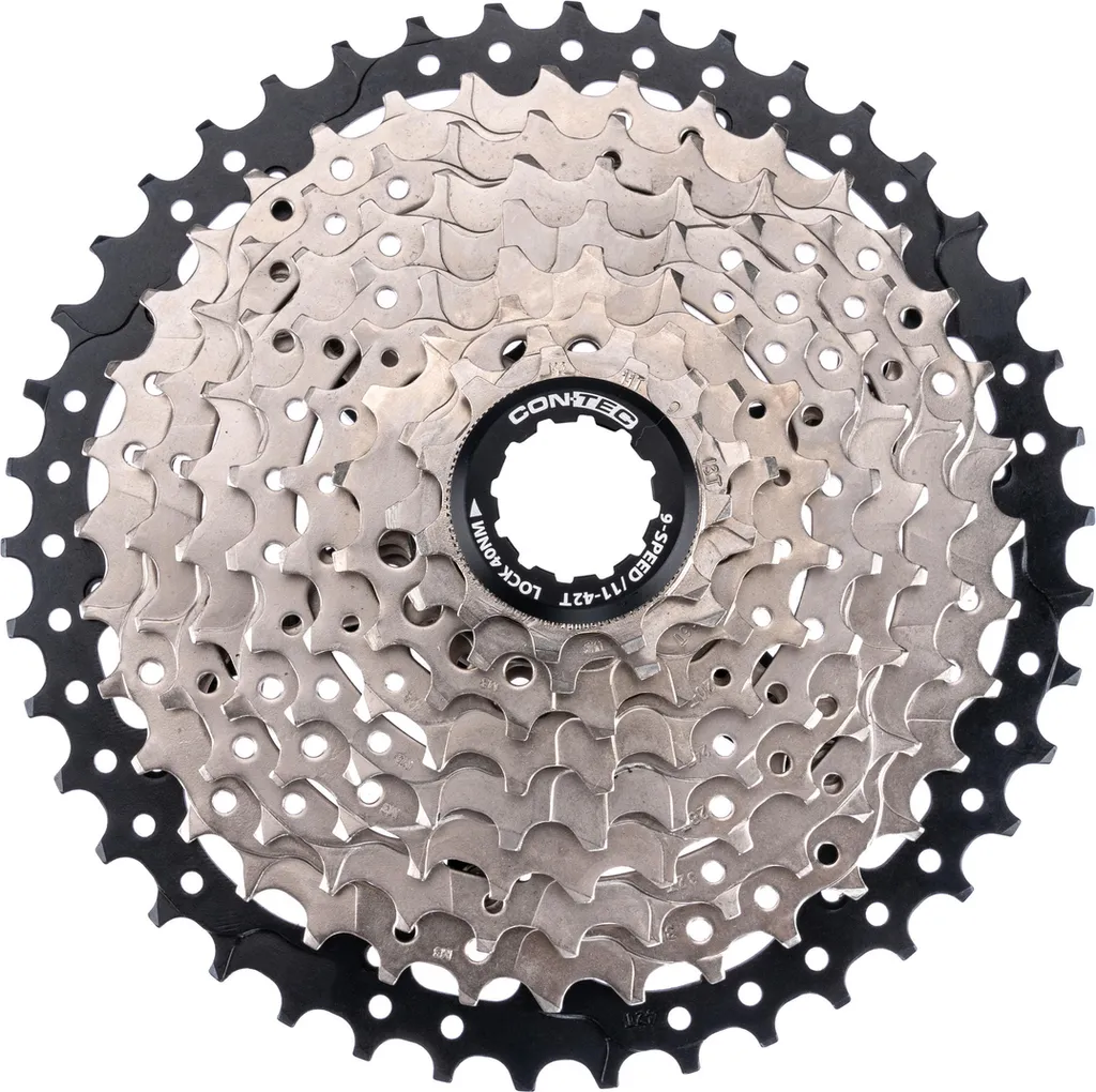 Cassette 9V 11-42 Argent Noire pour Réparer Transmission Shimano HG