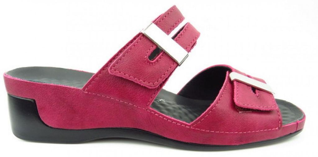 Vital Tina Nappa magenta Pantolette Rot in Gr. 39