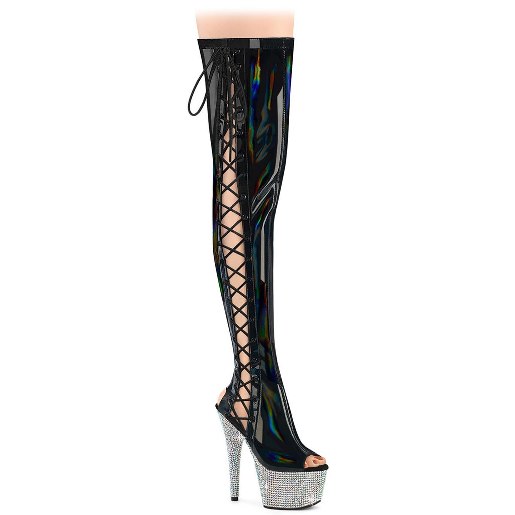 BEJEWELED-3052HG-7 Damen Boots von Pleaser, Schwarz EU 38, US 8