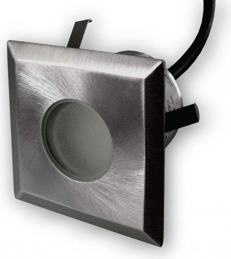 C-Light 230 V LED Terrassen Spot Eckig 2 Watt 60 mm warmweiss