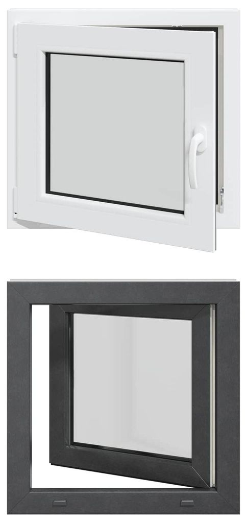 vidaXL Fenêtre de cave RISOR 50 x 50 cm PVC et verre, Image du produit 