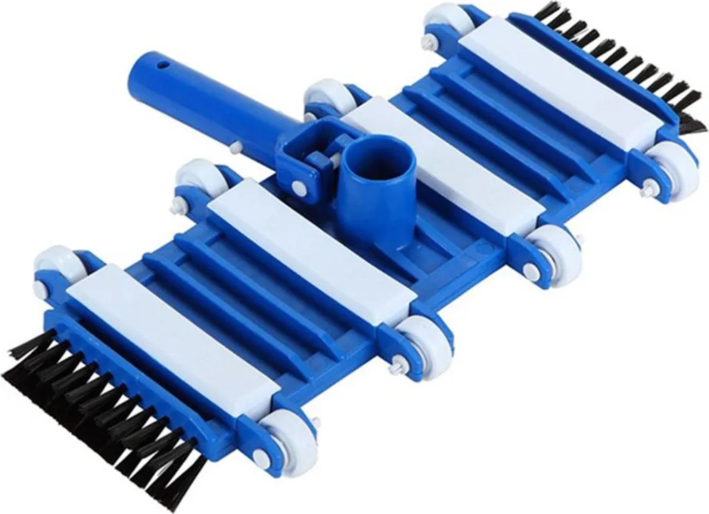 Accessoire nettoyage fond de piscine 14'' avec roulettes et brosses