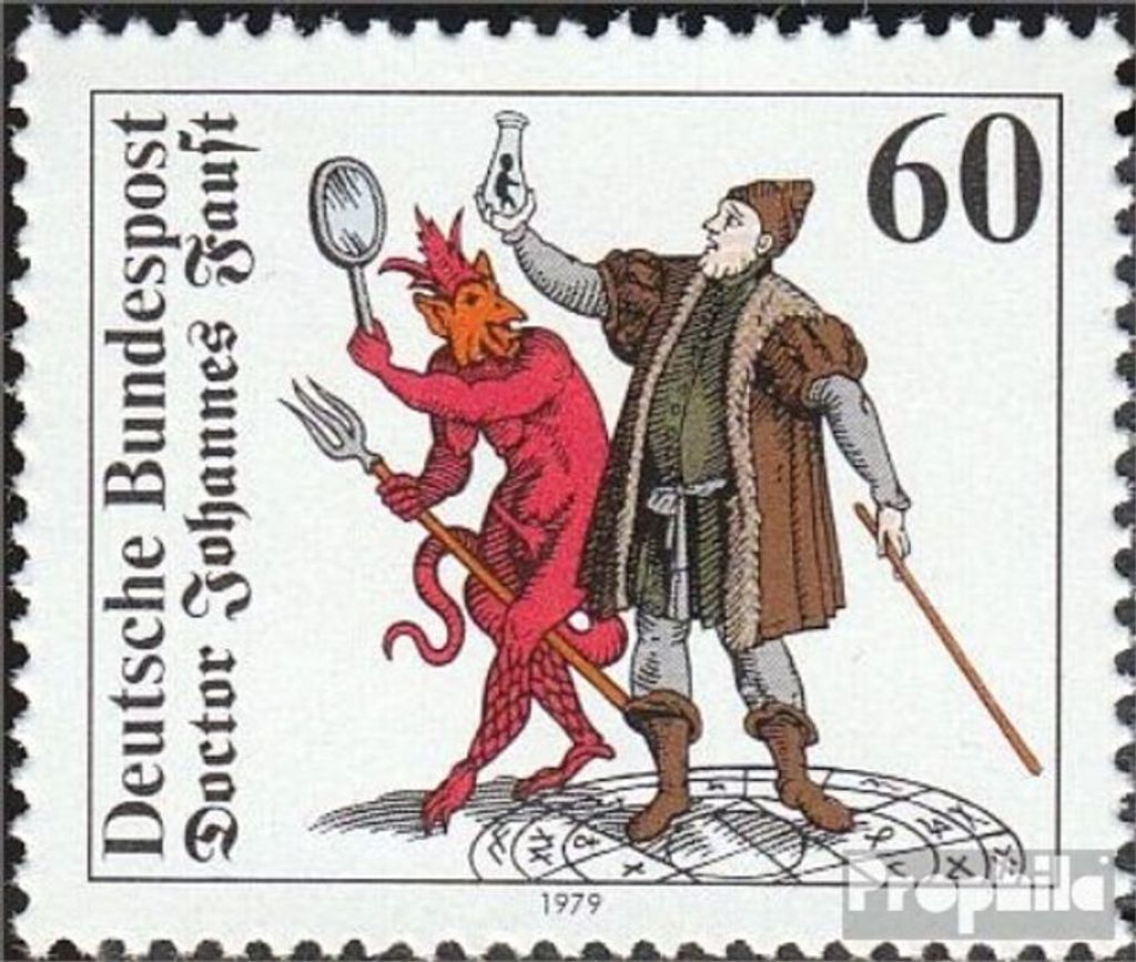 Briefmarken BRD (BR.Deutschland) 1979 Mi 1030 (kompl.Ausgabe) postfrisch Doctor Johannes Faust