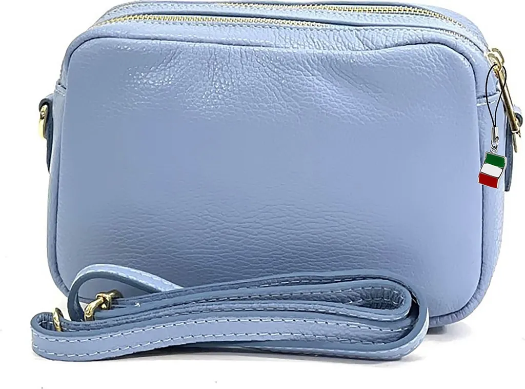 Sac en Cuir Bleu Clair Florence OTF809H avec Bandoulière Réglable Soft