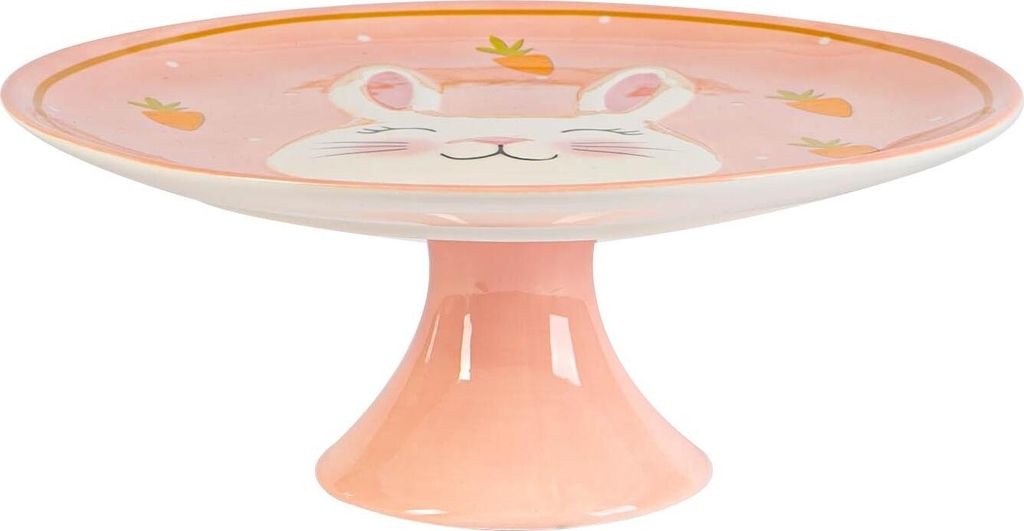 Nicola Spring Osterhasen-Imbiss-Platte - Handgemalte Buffet-Party Servierware Geschirr - 31cm - White