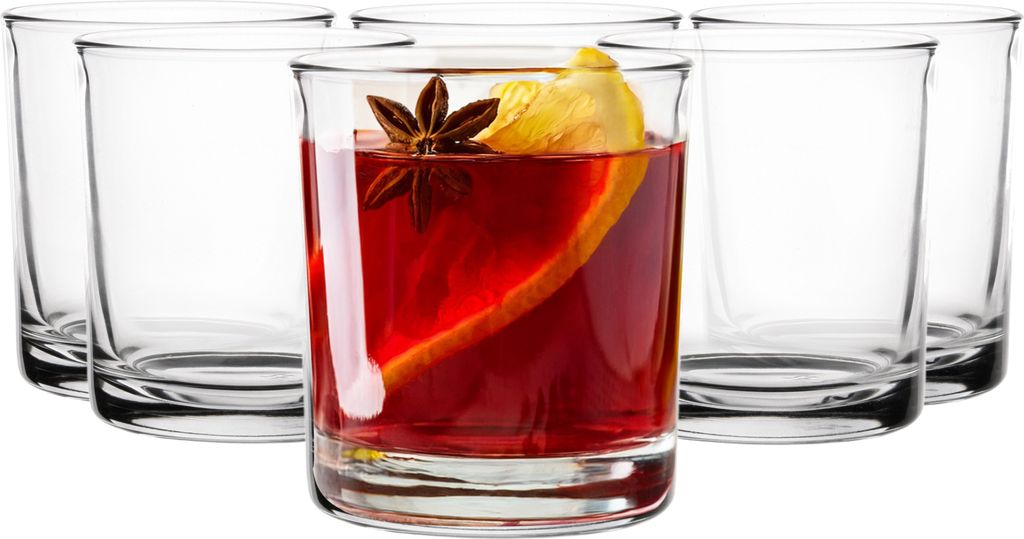 GLASMARK Gläser 6-Set 160ml Große (max. 180ml) 6 Stück Drinkgläser transparent Saft und Cocktail Party Trinkglaswaren Saftgläser Trinkgläse...