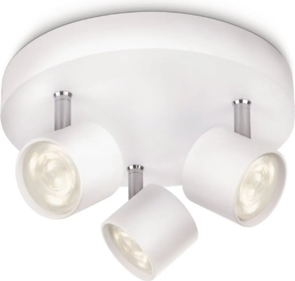 Philips myLiving Spotrondelle LED Star 3 Flammes Blanc pour Plafond