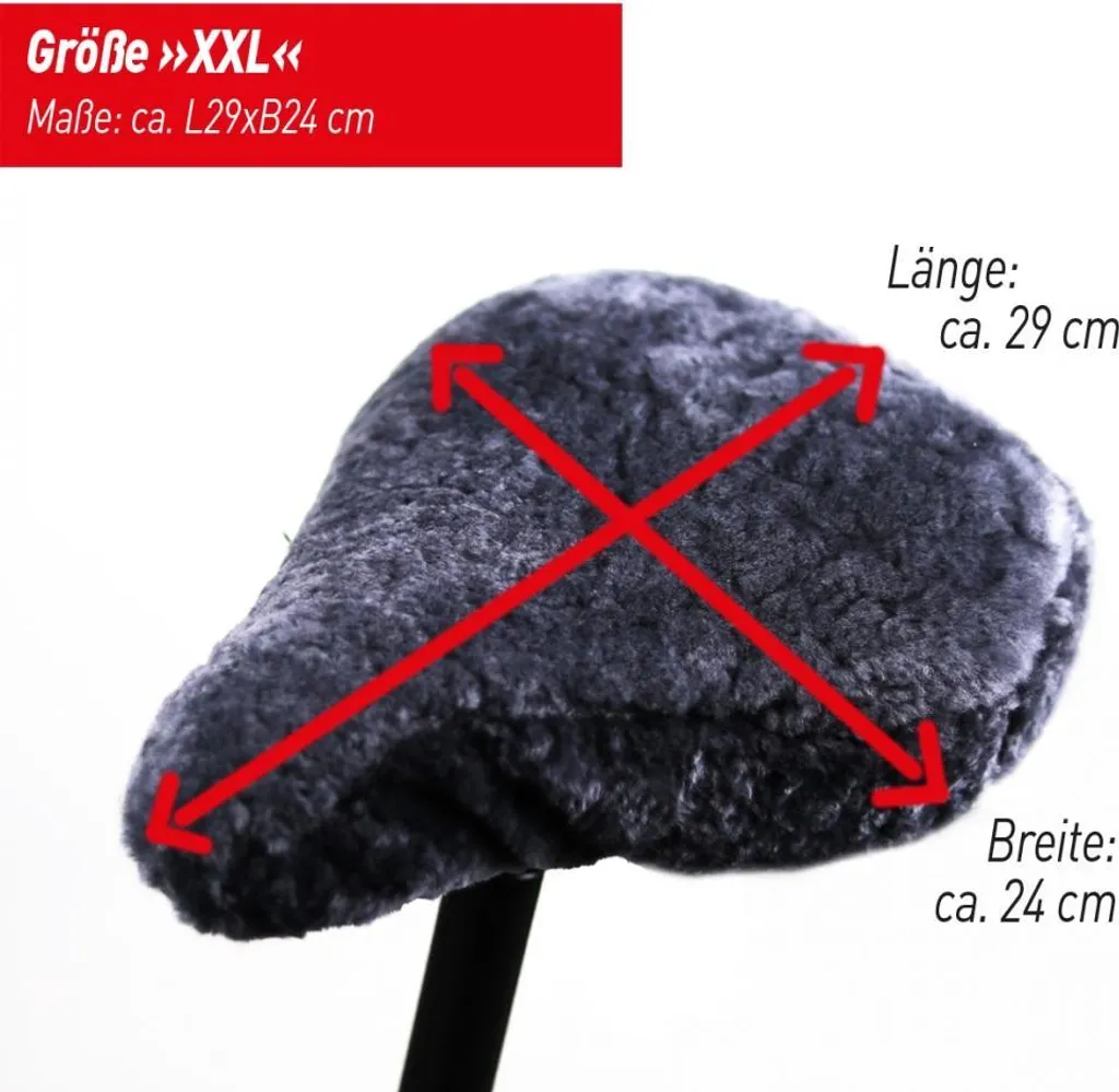 Couvre-selle Vélo XXL Haberland Peau de Mouton pour Assise Moelleuse