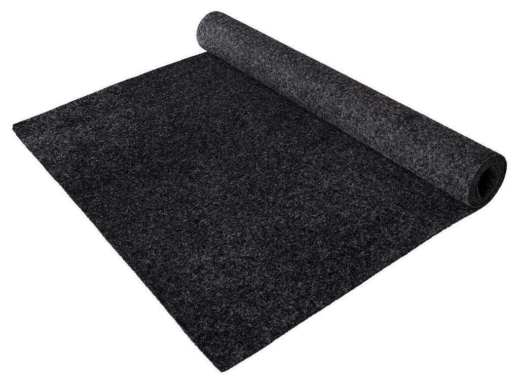 Primaflor Nadelfilz TURBO B1 - Anthrazit - 2,00m x 2,00m - Meterware - Trittschalldämmender Teppich Bodenbelag, Ideal für Wohn- & Büroräume