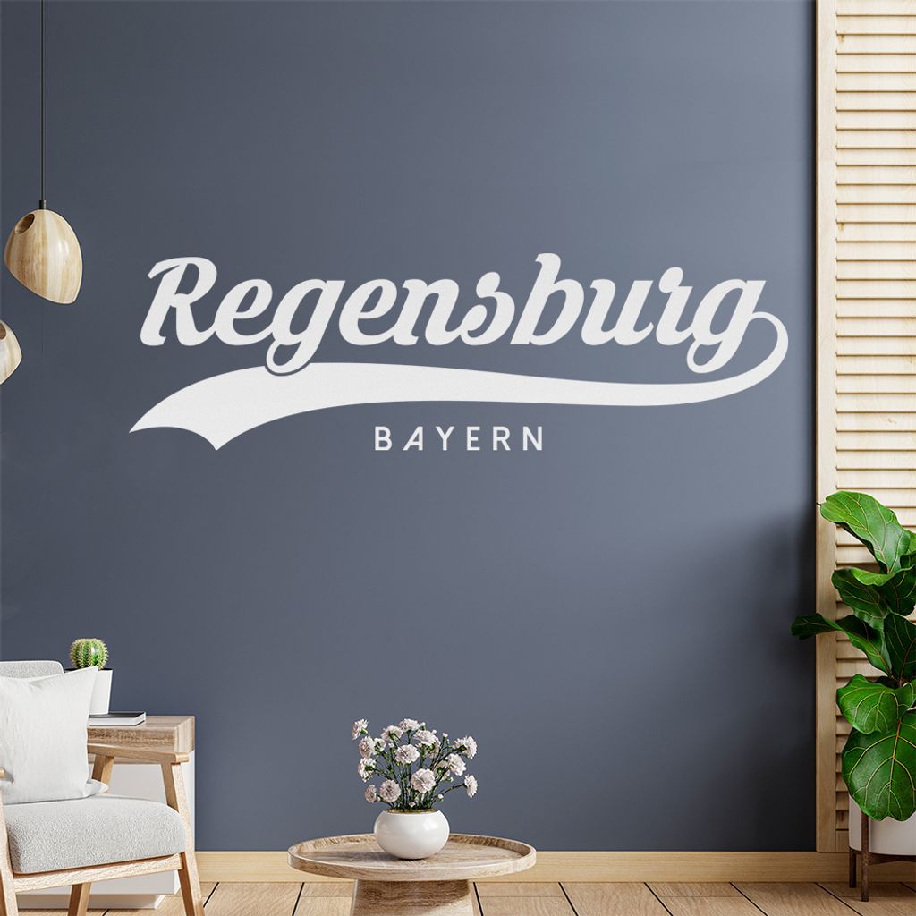 Regensburg Bayern Wandtattoo Wandaufkleber Wall Sticker - Dekoration, Küche, Wohnzimmer, Schlafzimmer, Badezimmer