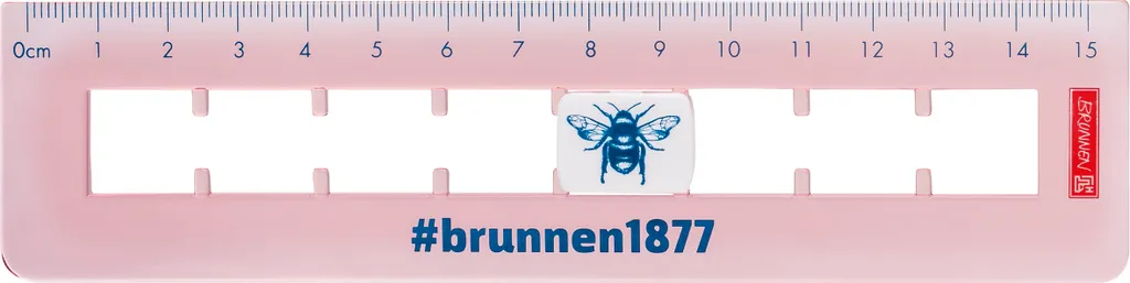 Lineal Flip RVS Brunnen 15cm - Série Harmony en Inox de précision