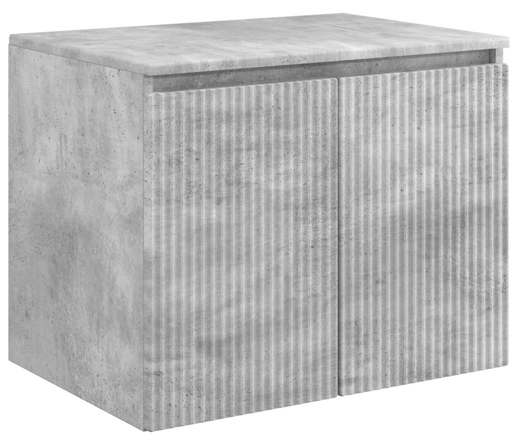Wandmontierter Badezimmerschrank Betongrau 62,5 x 44,5 x 50 cm