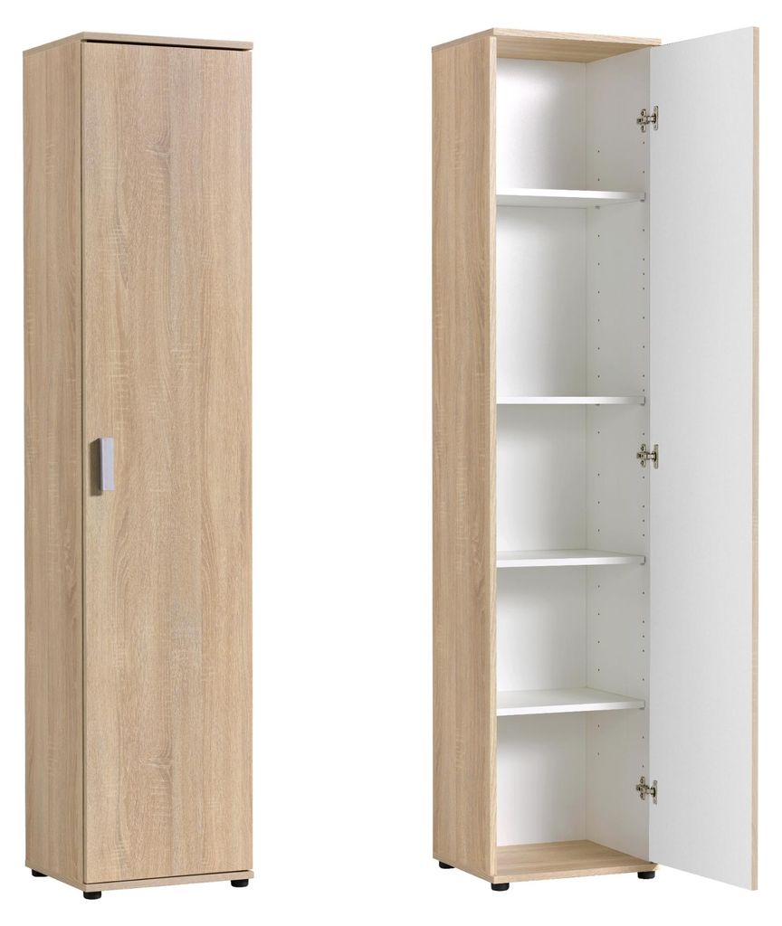 Úzká víceúčelová skříňka 40 cm široká s 1 dvířky a 4 Obrázek produktu 