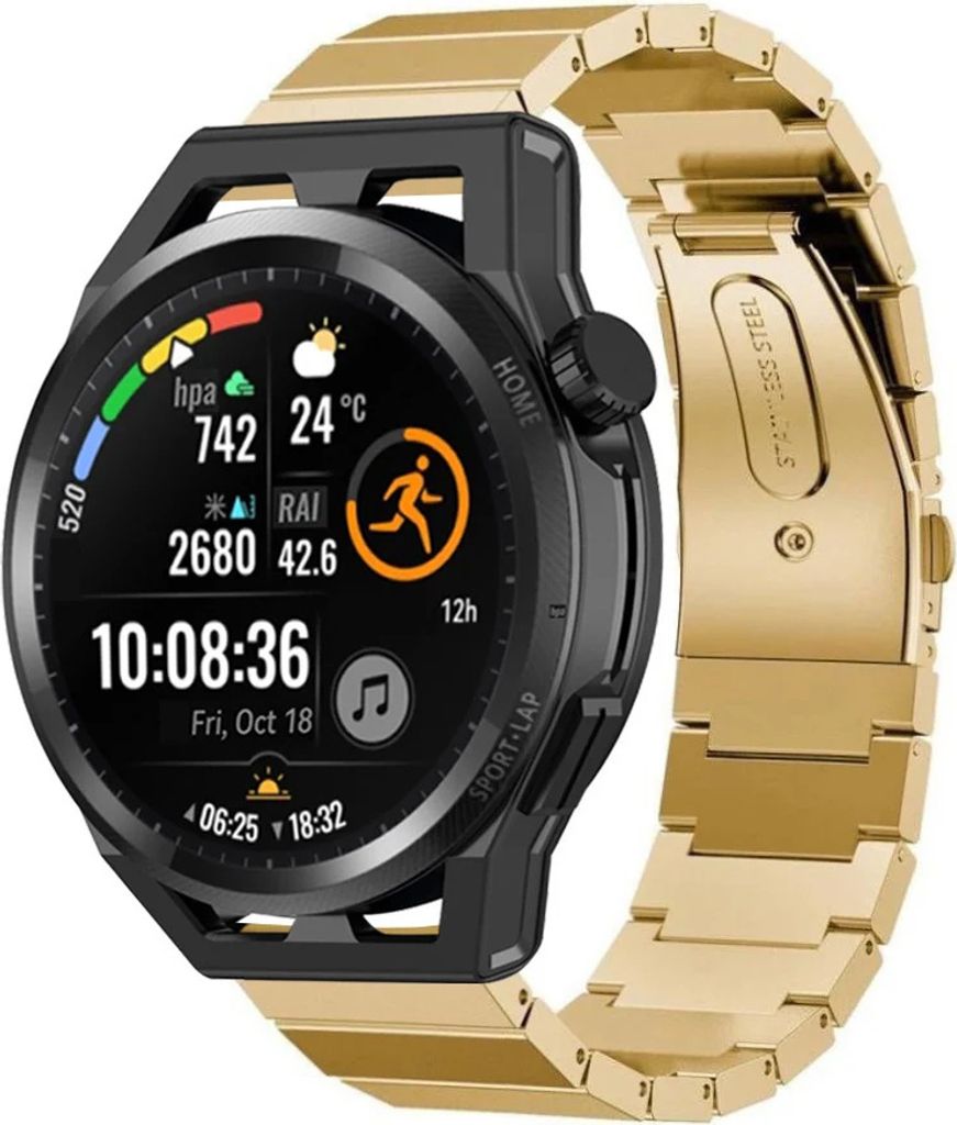 Strap-it Huawei Watch GT Metallarmband (Gold)