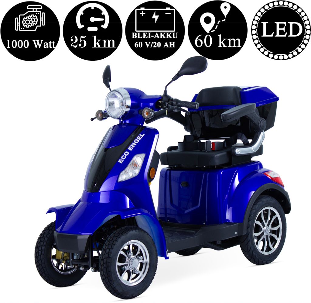 ECO ENGEL 510 Blau, 25 km/h E-Scooter Senioren Roller Produktbild 2