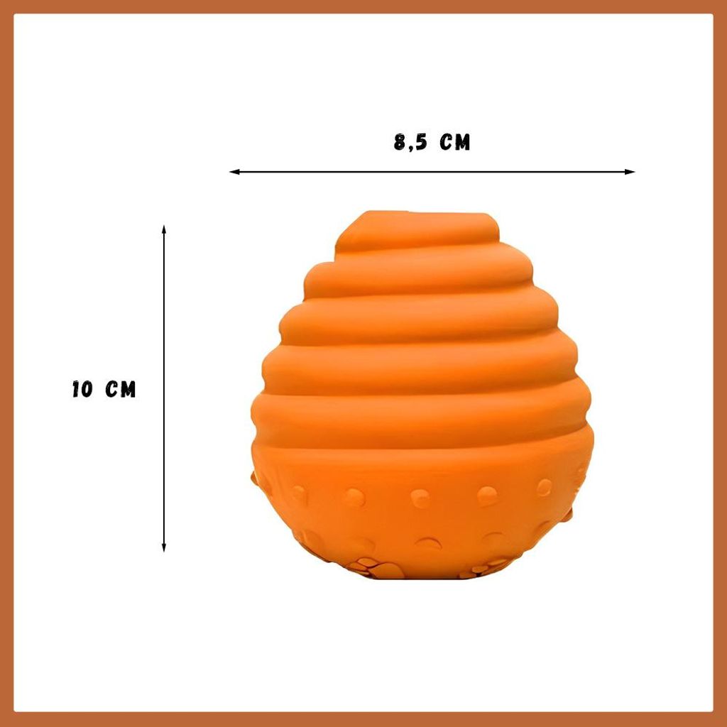 Kauspielzeug Kürbislabyrinth "Lilo" - 100% Naturkautschuk, Spielzeug für Hunde, Natur Gummi, ungiftig, sicher, BPA frei