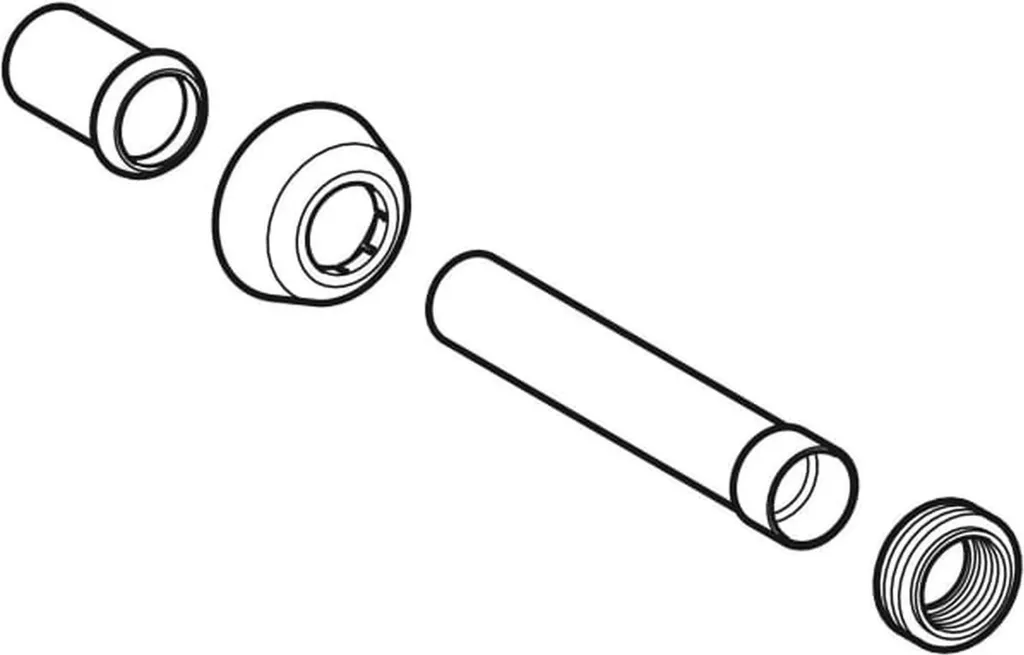 Offerta Set Prolunga Geberit d45 mm - Bianco con Rosetta - Conveniente - 3