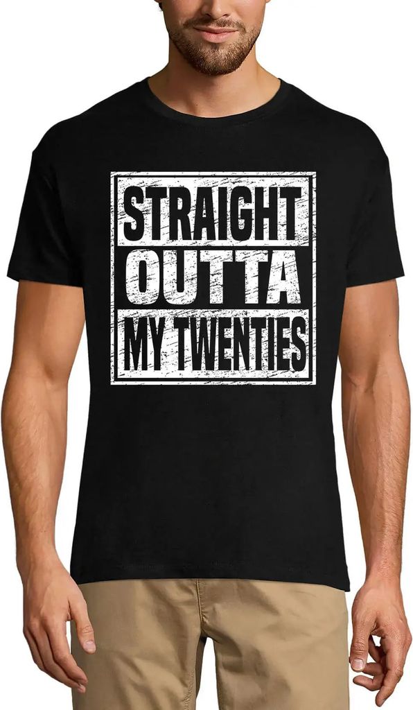 Herren Grafik T-Shirt Direkt aus meinen Zwanzigern – Straight Outta My Twenties – Öko-Verantwortlich Vintage Jahrgang Kurzarm Lustige Druck Ge...