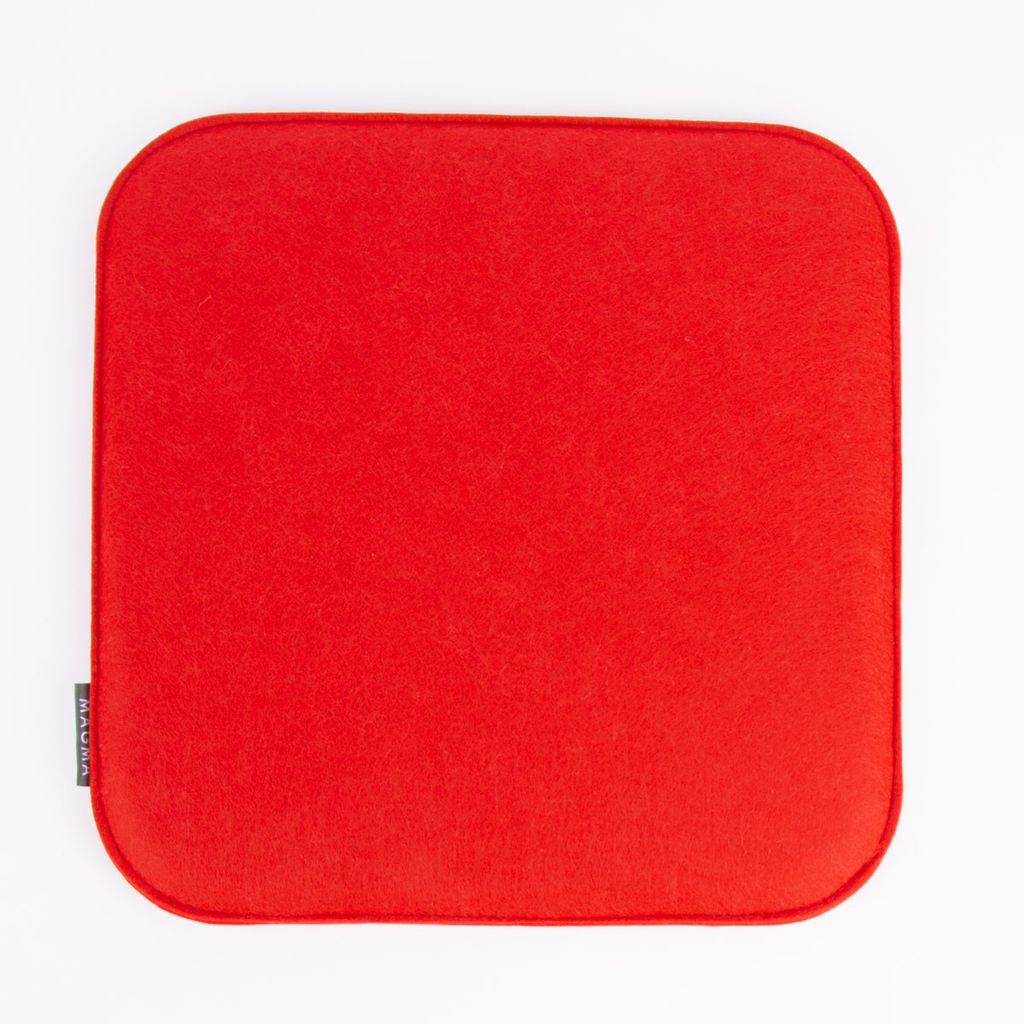 Magma Stuhlkissen AVARO Filz eckig rot 35x35x2cm