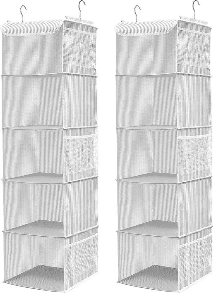 Organisez votre placard encombré avec ce lot de 2 penderies suspendues 6 tiroirs