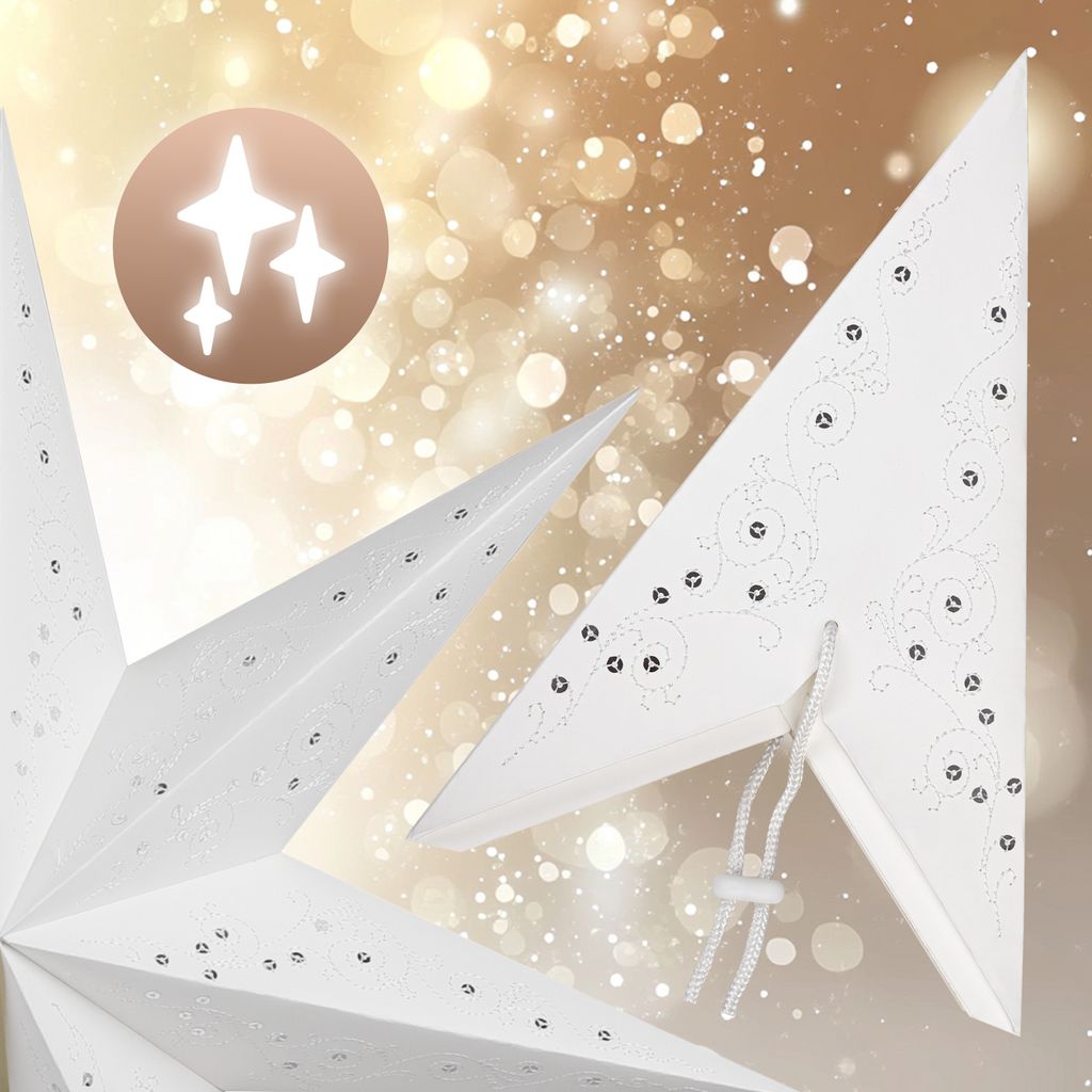 CASARIA LED Weihnachtsstern mit Stnder Beleuchtet 60 cm