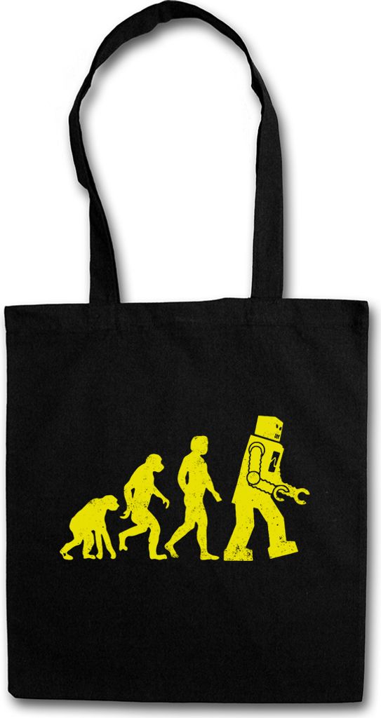 Urban Backwoods The Big Black Robot Evolution, Stofftasche, Farbe: Schwarz