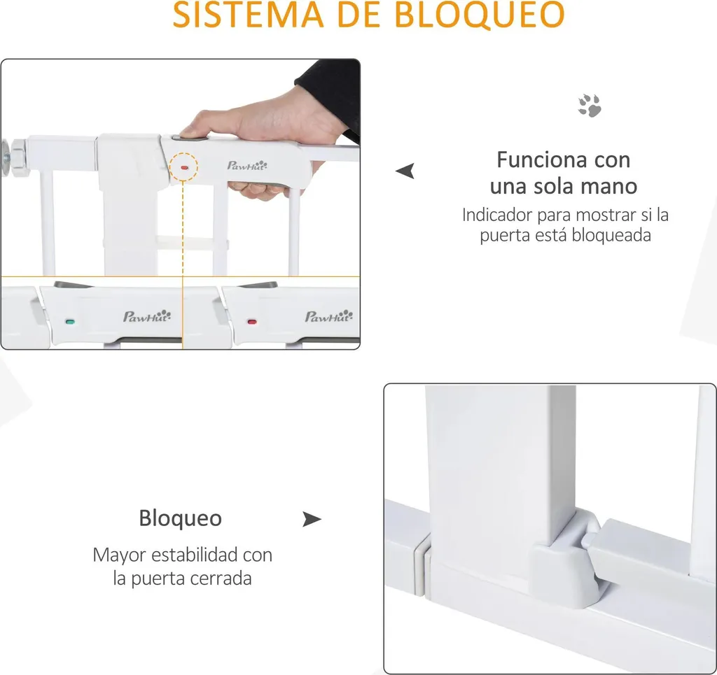 Barrière d'escalier pour animaux - Protection modulable 75-96 cm - 5