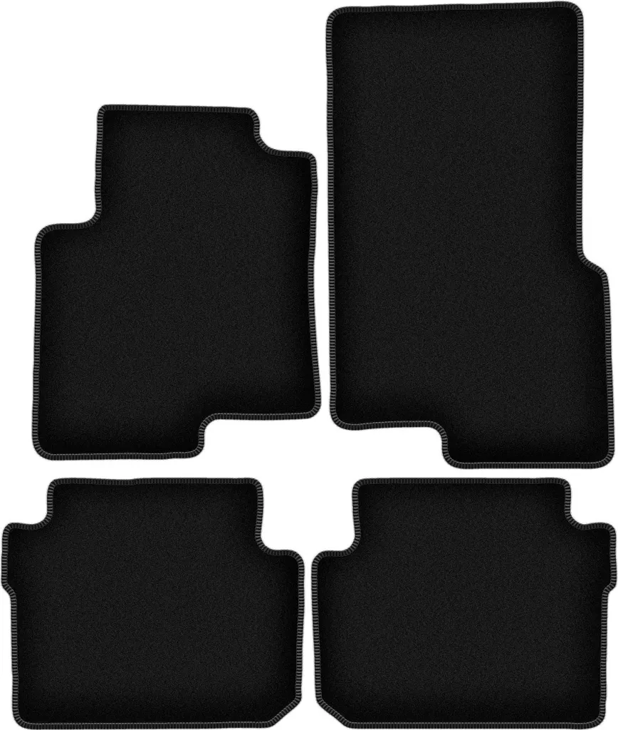Offerta Set 4 Tappetini Smart ForFour 2004-2007 Velluto Nero - 1