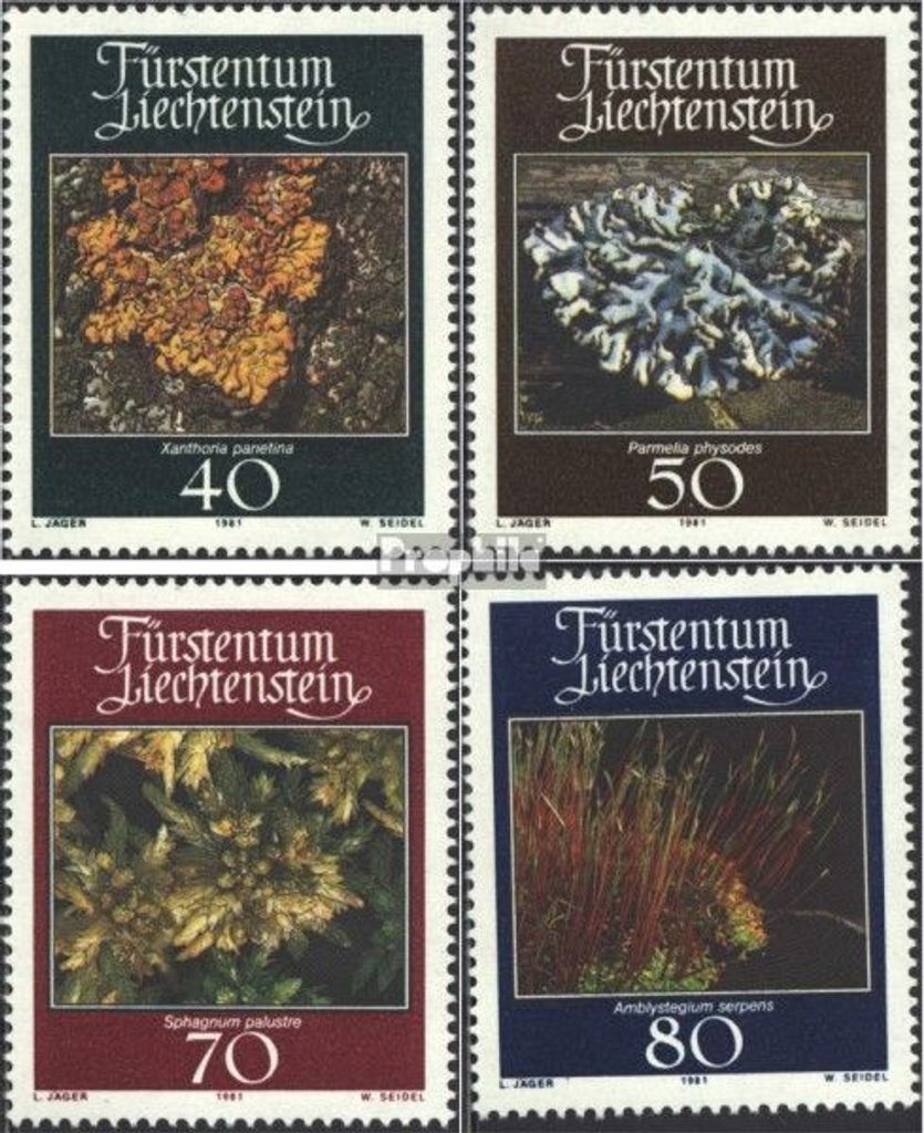 Briefmarken Liechtenstein 1981 Mi 776-779 (kompl.Ausg.) postfrisch Moose und Flechten