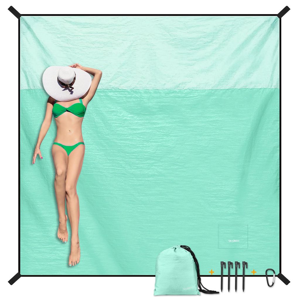 Fintie Stranddecke Sandfrei super groß 210x200cm, Sanddicht Produktbild 