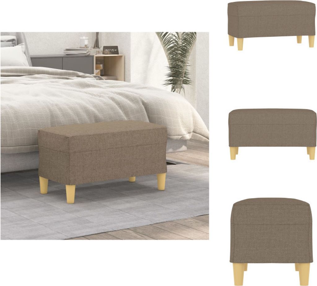 vidaXL Sitzbank Taupe 70x35x41 cm Stoff - Sitzbänke