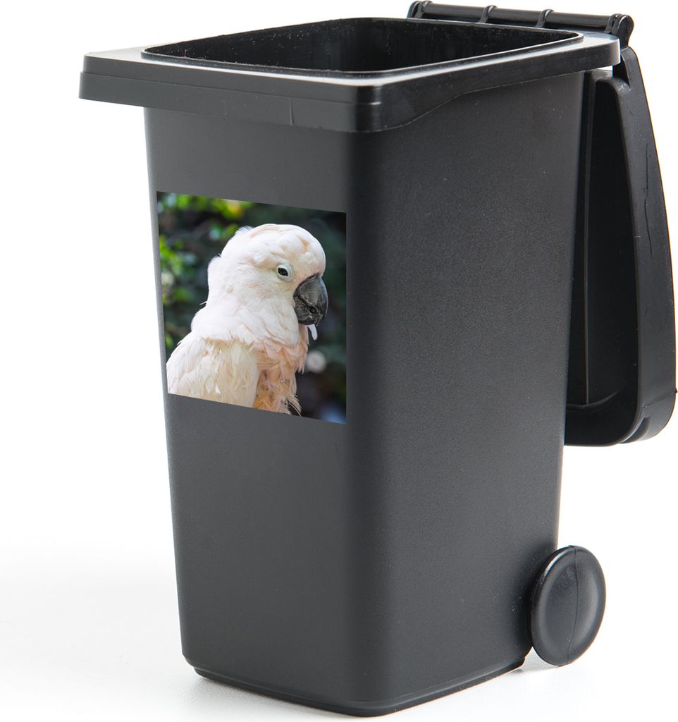 MuchoWow Mülltonnenaufkleber Nahaufnahme eines weißen Kakadus 40x40 cm - Abfall-Aufkleber - Container - für Abfallcontainer