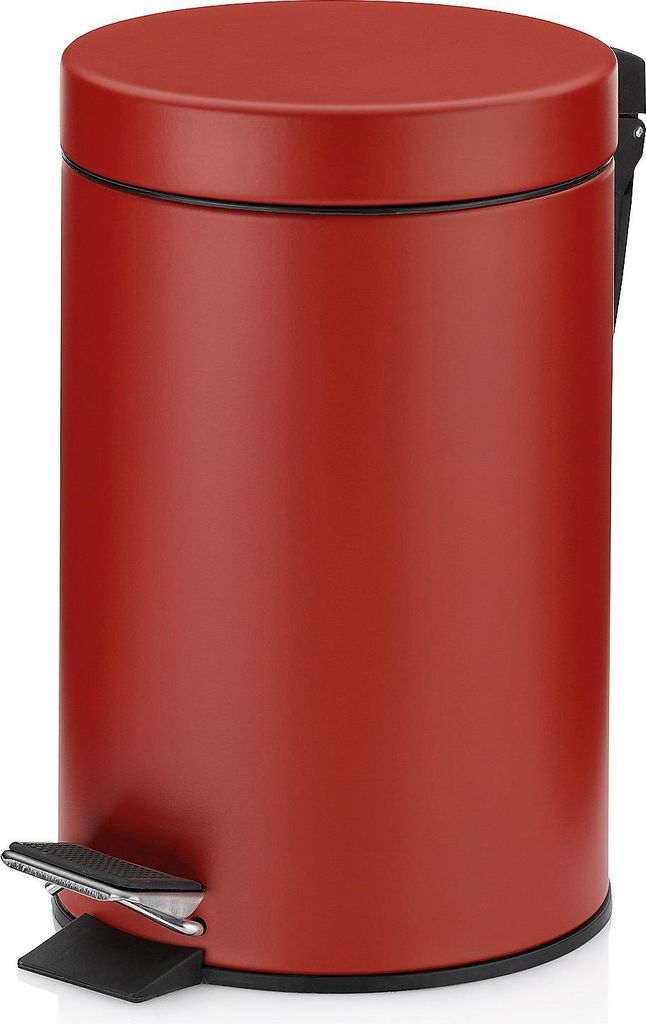 Monaco Pedalabfalleimer - 3 Liter - Dunkelrot - Kela Produktbild 