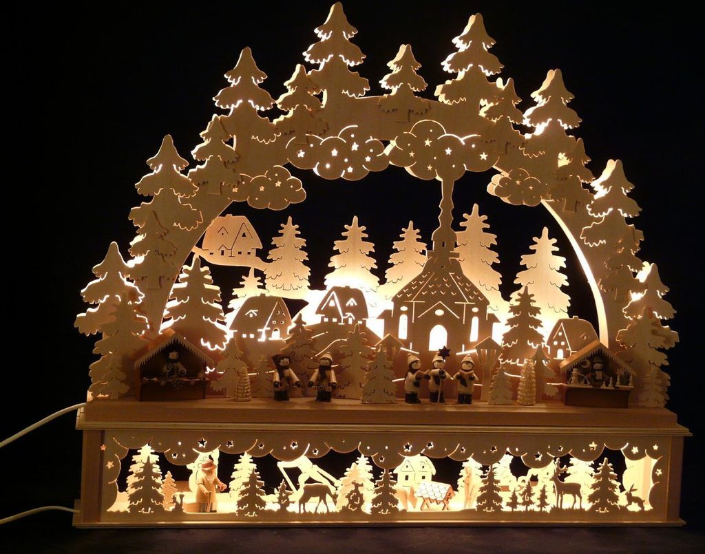 Original Erzgebirgischer Marken Schwibbogen Lichterbogen 70 x 53 cmK70-6_29