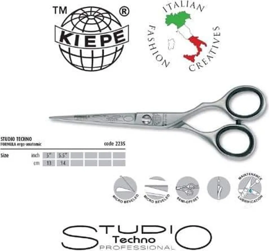 Ciseaux de coiffure 5 pouces STUDIO TECHNO FORMULA offset KIEPE Pro