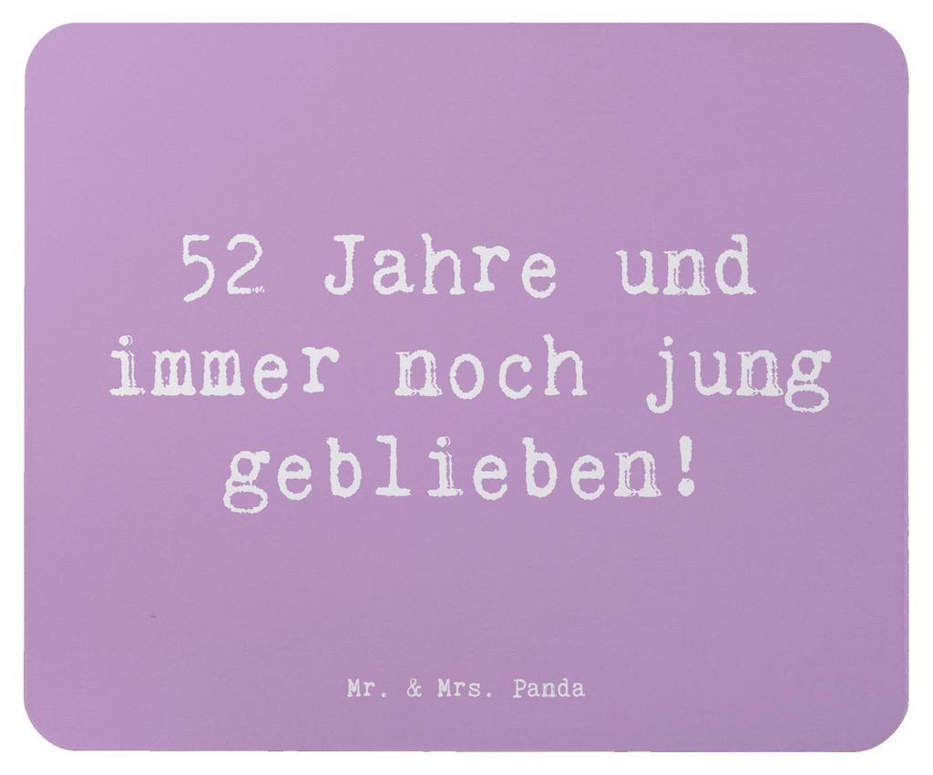 Mr. & Mrs. Panda Mouse Pad Spruch 52. Geburtstag Jung geblieben - Lavendeltraum - Geschenk, Mauspad, laptop, Glückwunsch, besondere Anlässe, feie...