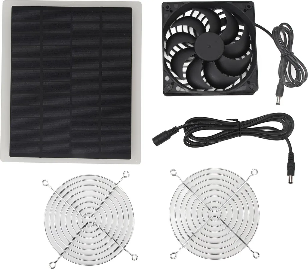 Ventilation solaire pour serre et étable 10W avec extracteur d'air métal