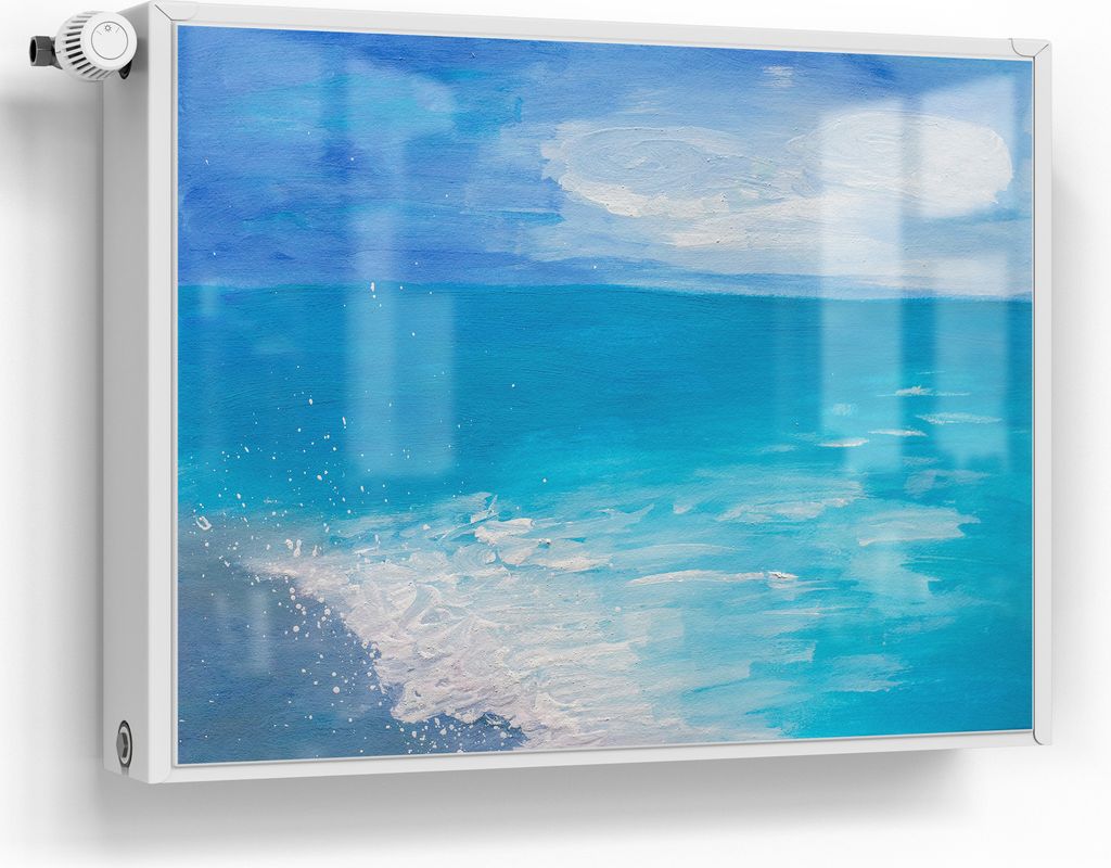 DEQORI Magnetmatte Heizung Standard 80x60 cm 'Meer der Ruhe' Magnetfolie