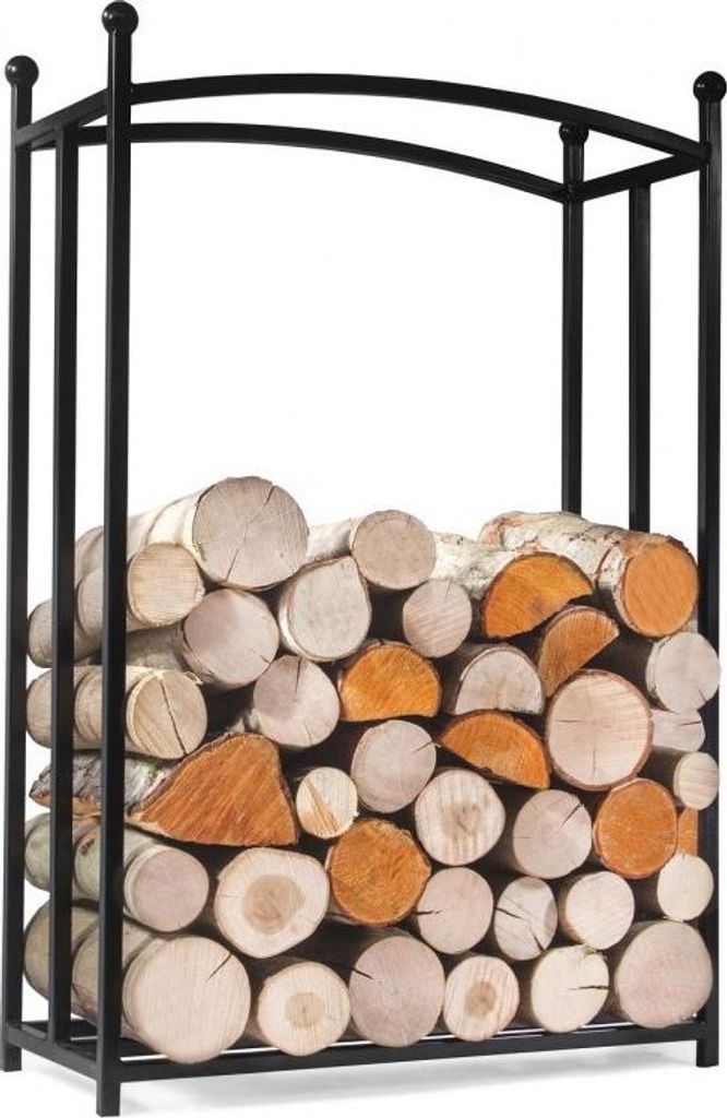 Rechteckiges Holzlagergestell aus schwarzem Stahl "BERRY" 90x60x25 cm COOK KING