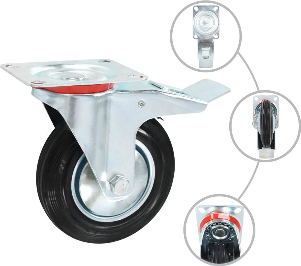 vidaXL 24 Stk. Lenkrollen 160 mm