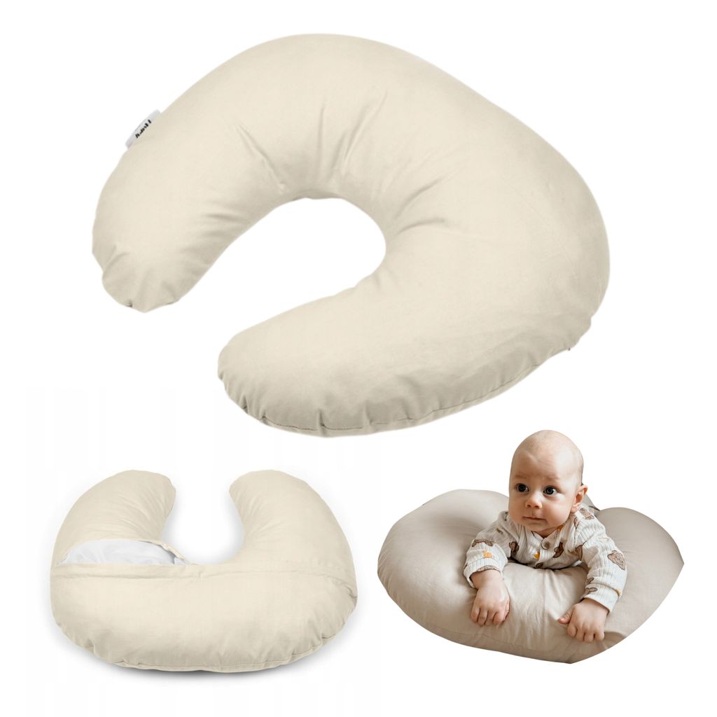 Cuscino per allattamento Flumi small - beige, in cotone, Immagine del prodotto 
