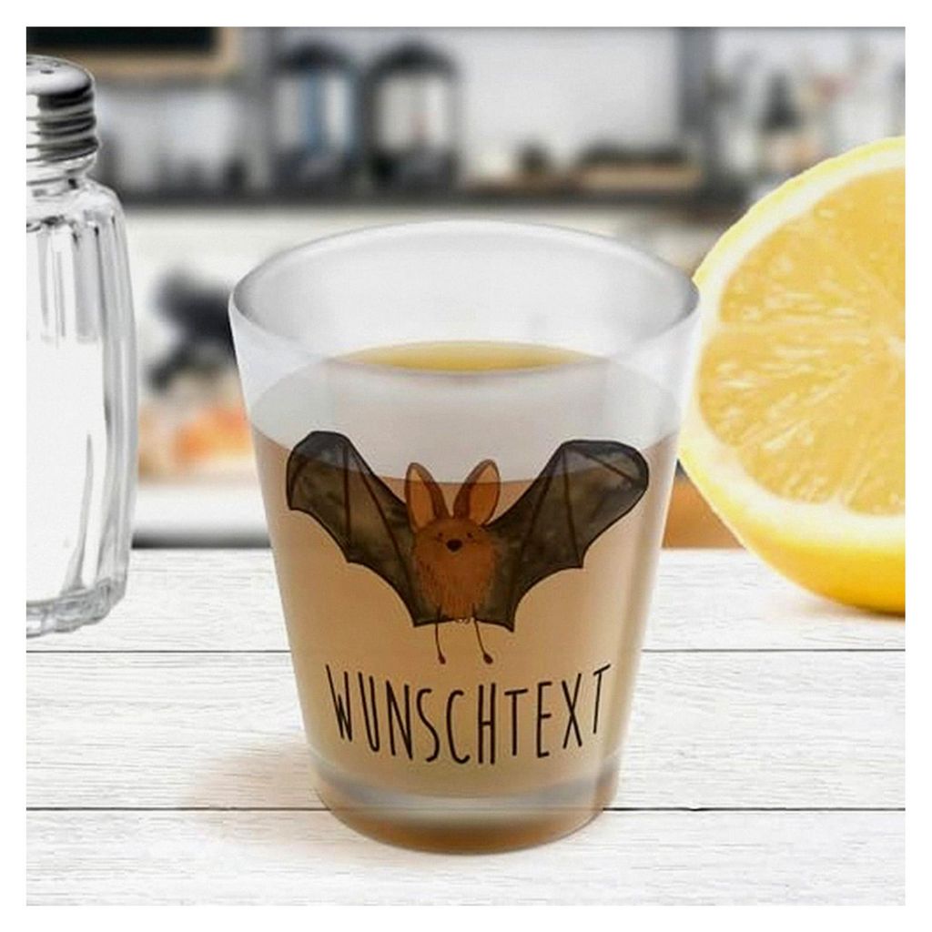 Personalisierbares Schnapsglas Fledermaus Flügel - Individuelle Geschenke, Humorvolle Sprüche, Schnapsgläser, mit Namen, Personalisierbar, Shotglas