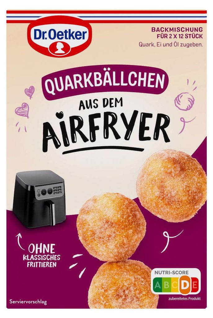 Dr. Oetker Quarkbällchen aus dem Airfryer Backmischung Produktbild 