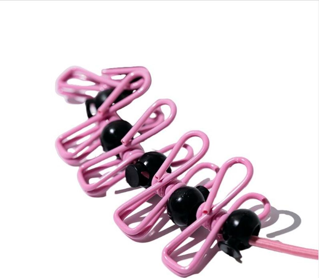 INF Tragbare Reise Wäscheleine mit Clips, Verstellbar, für Unterwegs